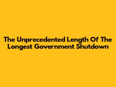 The Unprecedented Length Of The Longest Government Shutdown